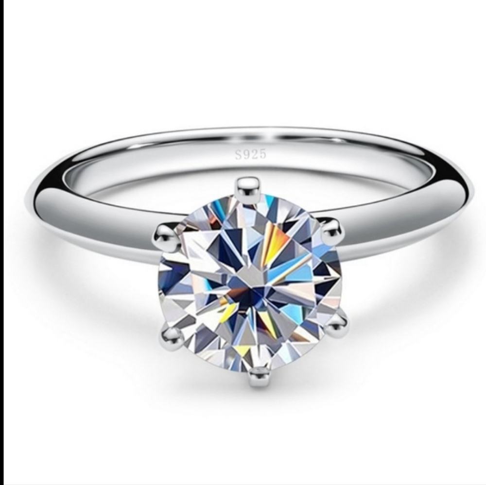 Certificate 1ct Moissanite Ring